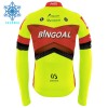 Cykeltrøje Langærmet Vinter 2024 Bingoal Wallonie-Bruxelles Gul